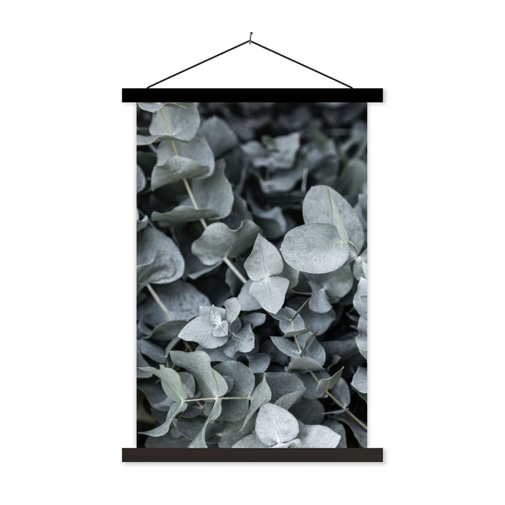 MuchoWow Textilposter Natur - Pflanzen - Eukalyptus - Blätter 120x180 cm mit schwarzem Rahmen - Fotos