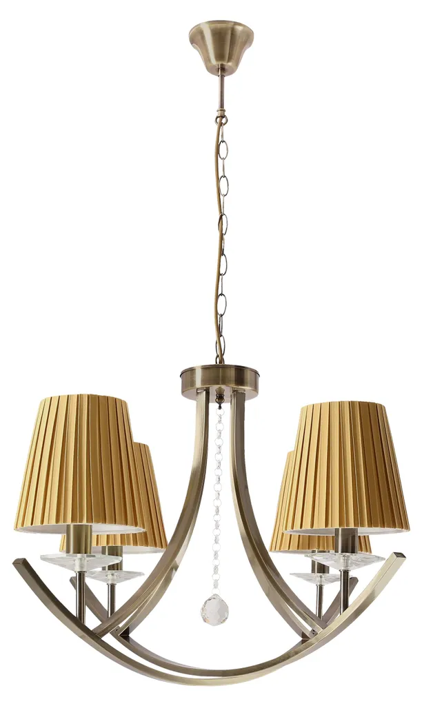 Suspension Vitoria Candellux 4xE14 Métal Laiton Doré et Abat-jours Miel