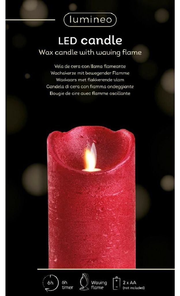Candela LED tremolante in cera per interni dia7.5cm Immagine del prodotto 