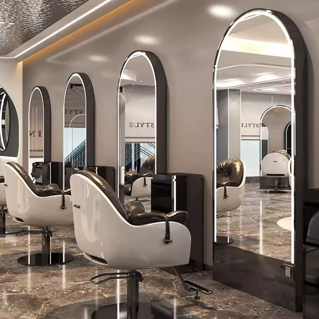 Spiegel Standspiegel Ganzkörperspiegel Friseurspiegel Umkleidespiegel Kosmetikspiegel Fitnessspiegel Schwarz A