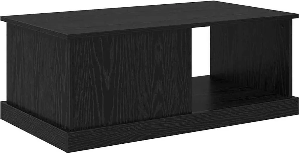 SYFAX Tavolino Rovere Nero 90x50 con Cassetto | Design Moderno Salotto - 8
