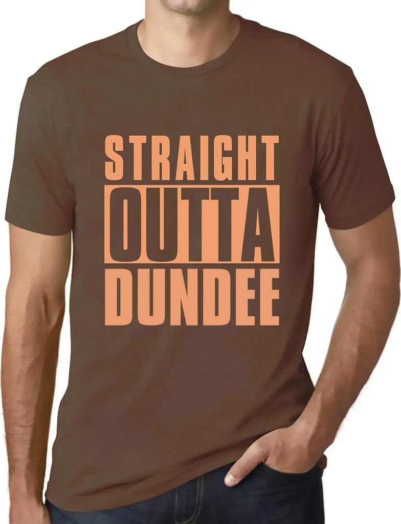 Herren Grafik T-Shirt Straight Outta Dundee Öko-Verantwortlich Vintage Jahrgang Kurzarm Lustige Druck Geburtstag Geschenk Mann