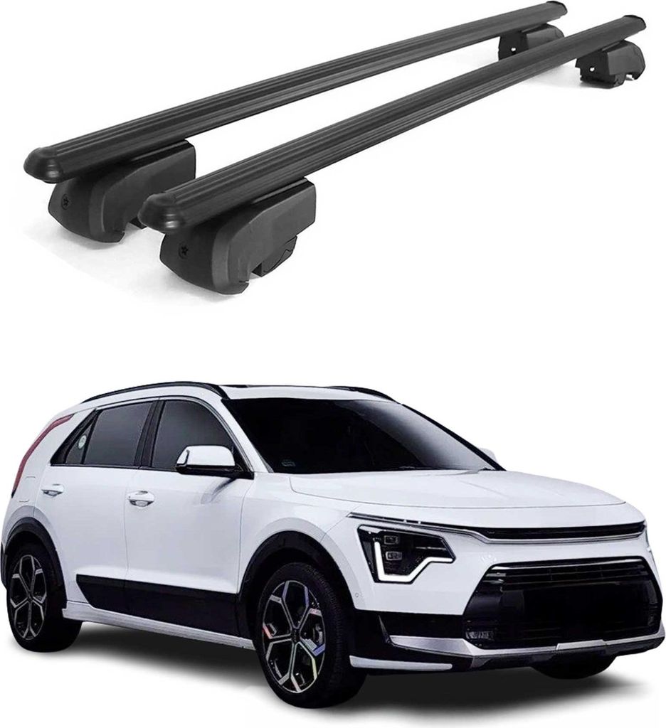 Dachträger Gepäckträger für Kia Niro 2022-2025 Querträger ABE Alu Schwarz 2x