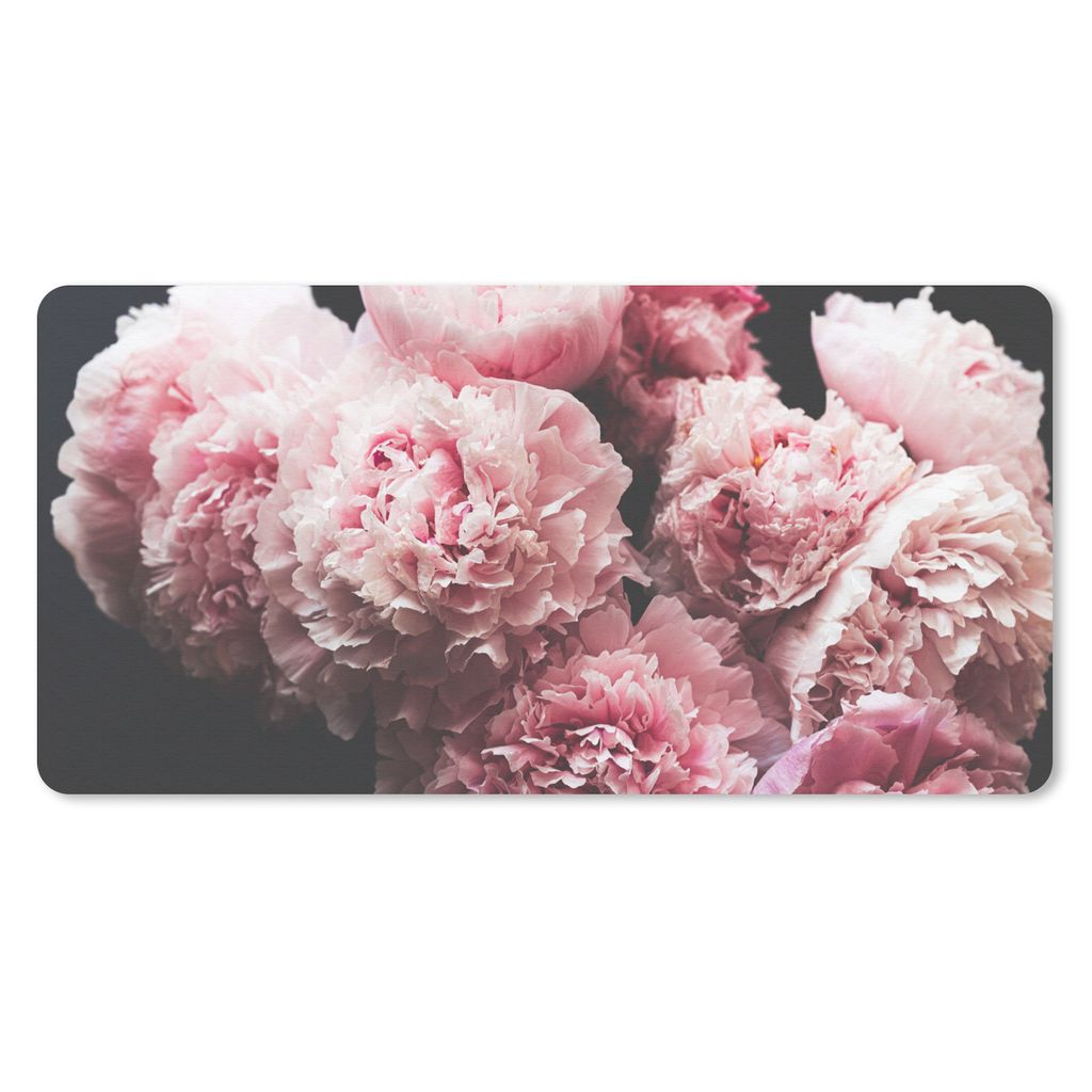 MuchoWow Mauspad Mousepad Blumenstrauß aus rosa Pfingstrosen 60x30 cm - Mousepads - Maus Mat - Pad - Mausunterlage - Nachhaltig