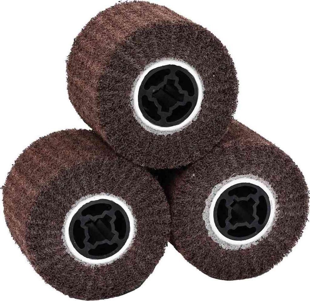 Schleifrollen 3 pcs Braun 12 x 12 x 10 cm Synthetische Faser