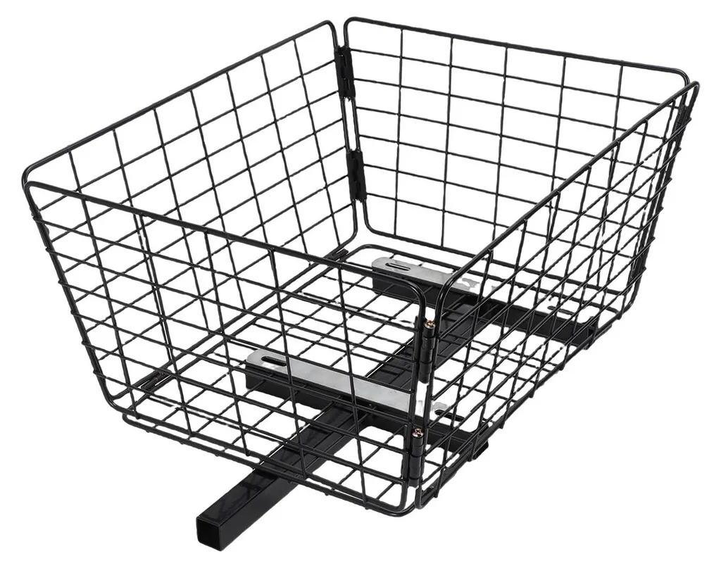 Panier Arrière Métal Robuste Pliable pour Scooter Électrique Courses