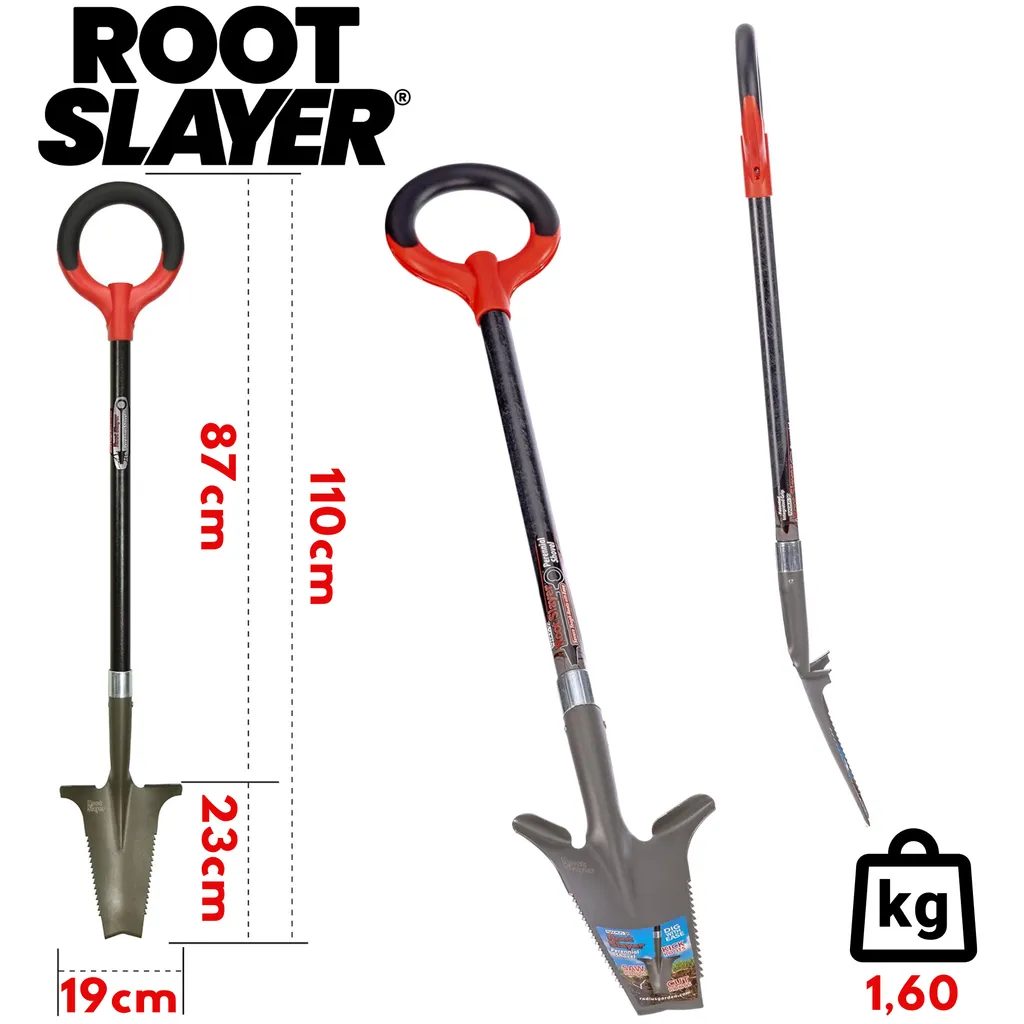 Bêche de jardin Root Slayer Édition Massive pour dessouchage difficile
