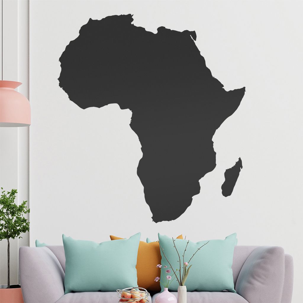 KIWISTAR Land Afrika Silhouette Umriss Kontinent Wandtattoo in 6 Größen - Wandaufkleber Wall Sticker - Dekoration, Küche, Wohnzimmer, Schlafzimm...