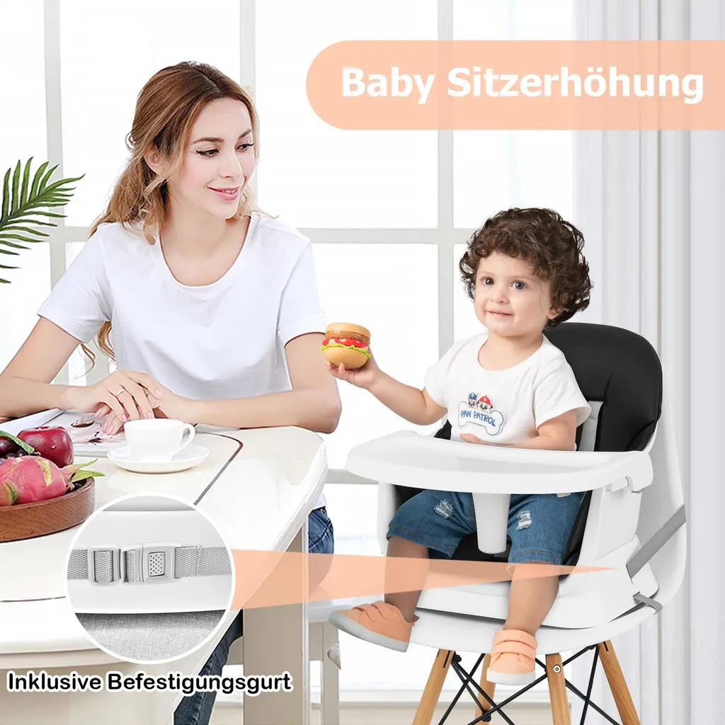 Chaise haute bébé 6 en 1 réglable : solution gain de place et sécurité