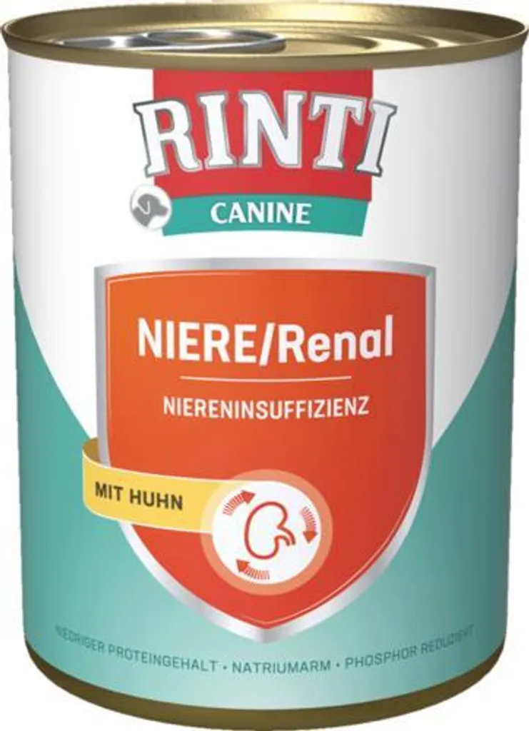 Canine Niere Renal au Poulet 800g x6 - Pâtée pour Chien Insuffisance Rénale