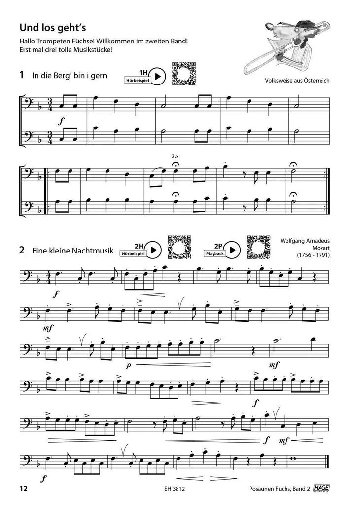 Posaunen Fuchs Band 2 : Méthode de Trombone avec CD pour Progresser - 5