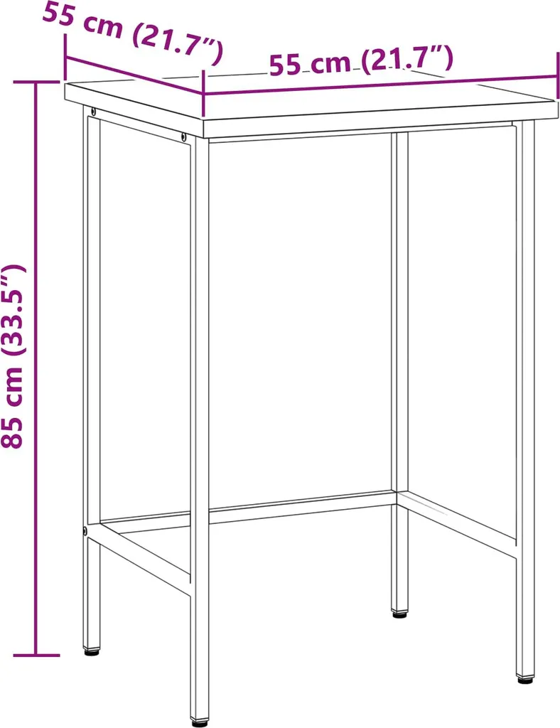 Petite table d'angle grise 55x55 cm : la solution pour recoins vides