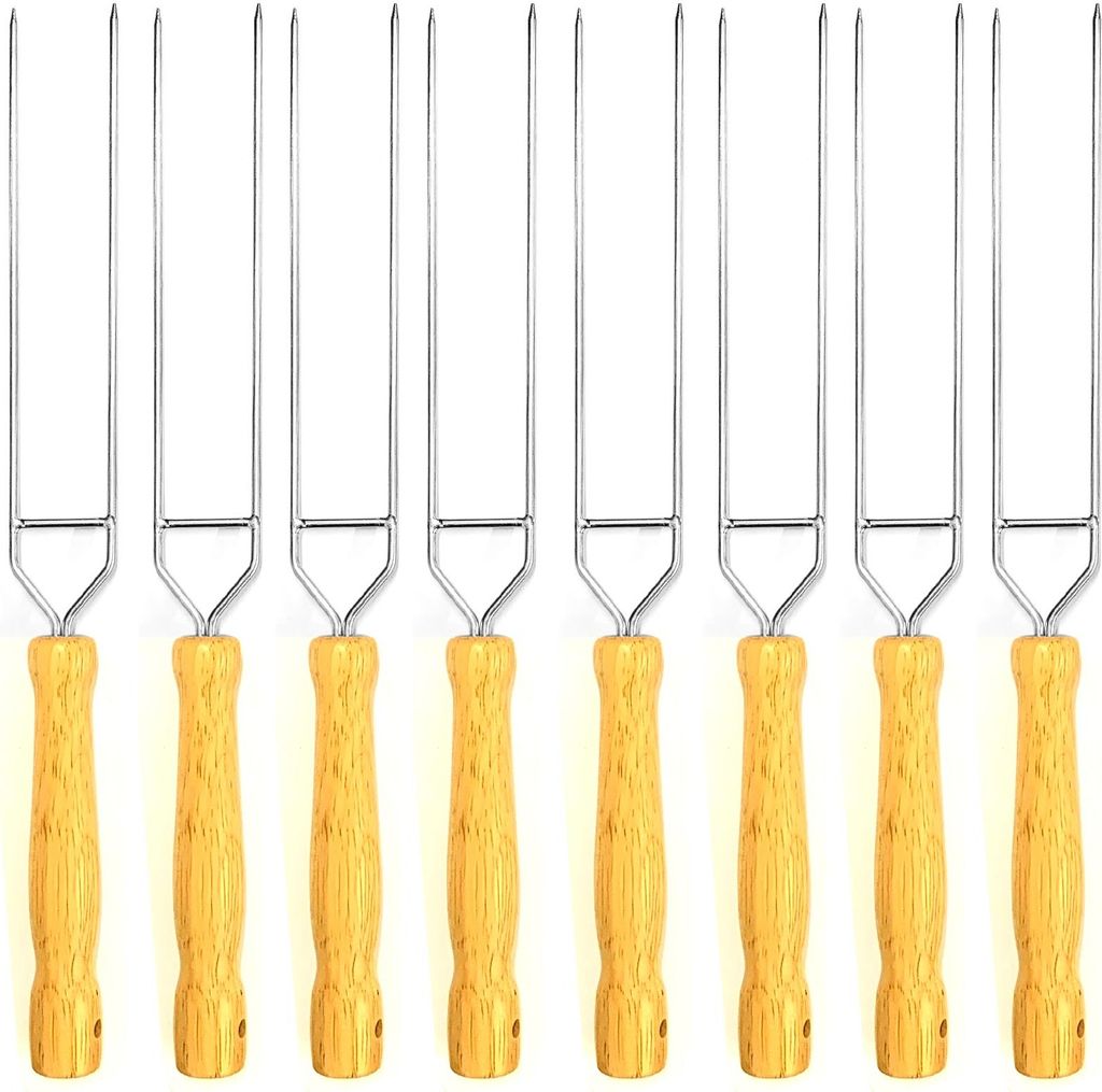 8er Set Edelstahl Grillspieß | BBQ Fleischspieß mit Produktbild 