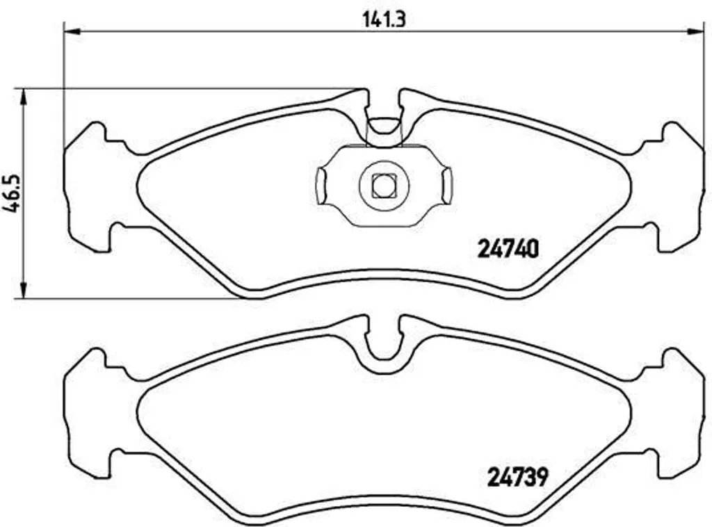Plaquettes de frein Arrière Sprinter W901 Brembo pour Charge Lourde