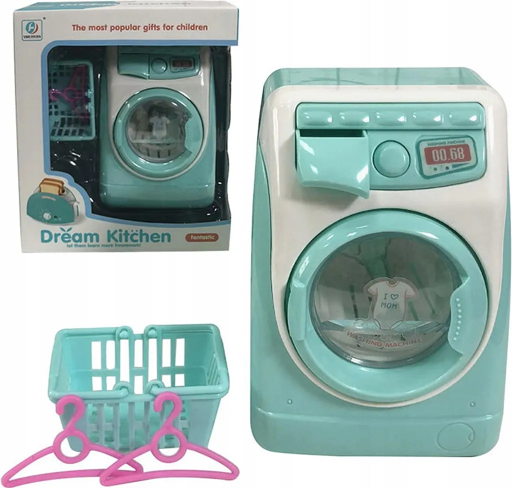 Machine à laver jouet pour enfants avec tambour rotatif et sons réels
