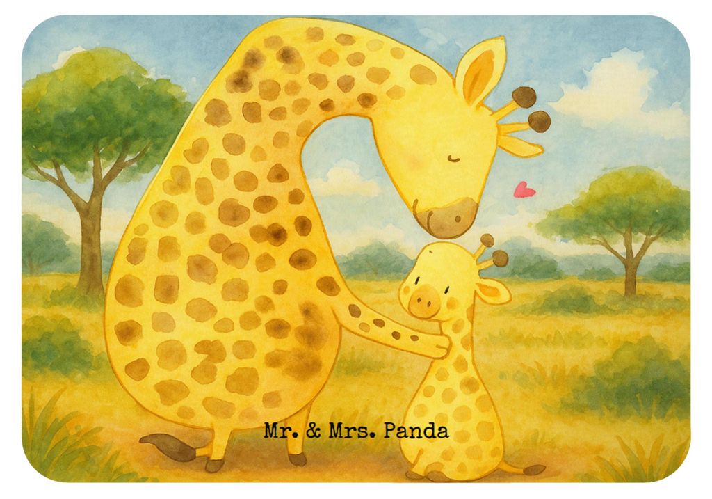 Mr. & Mrs. Panda magnet Giraffe Kind Design - Weiß - Geschenk, Mutter, holzmagnet, Sohn, whiteboardmagnet, Mama, Afrika, Pinnwandmagnet, Kühlschr...