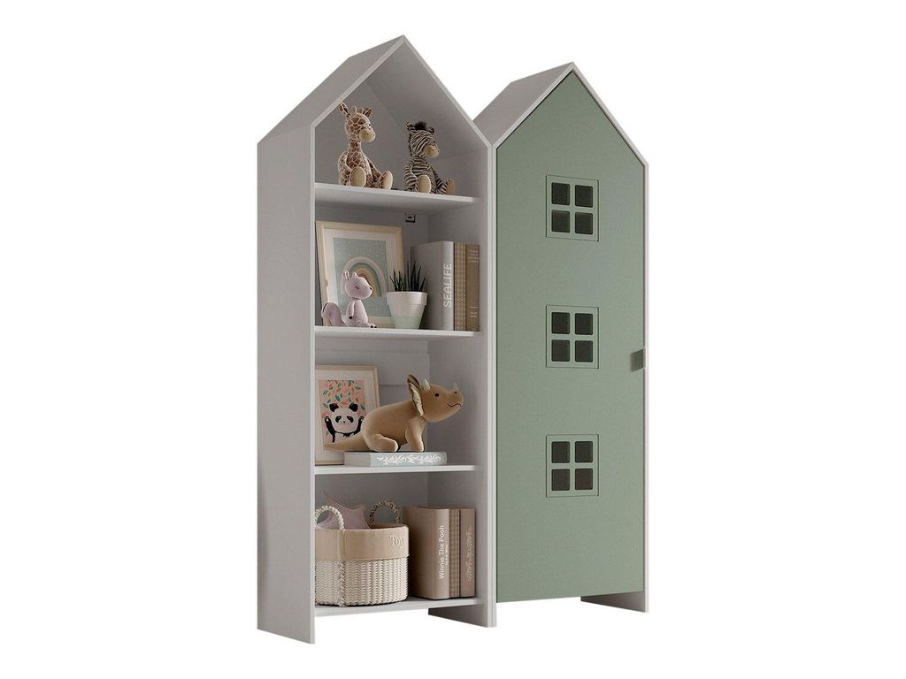 VIPACK - CASAMI BRUGES Set 2-tlg. best. aus: Regalschrank, Schrank 1-trg. mit Front in Grün