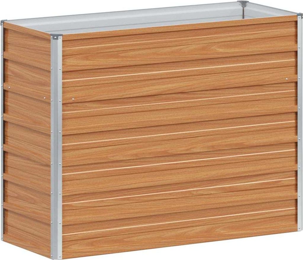 Hochbeet Hellbraun 100 x 40 x 77 cm Verzinkter Stahl