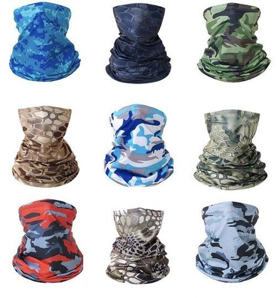 Neckwarmer-Set - Gesichtsmaske - Leichtes Sportmaterial - Vielfach einsetzbarer Halswärmer - Polyester - Fahrrad- und Laufschal - Unisex - Einheit...