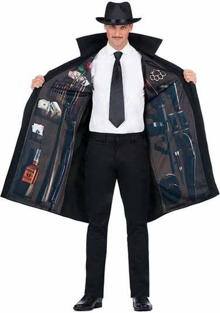 My Other Me Adult Kostüm Einheitsgröße 2 Stück Mafioso Schwarz