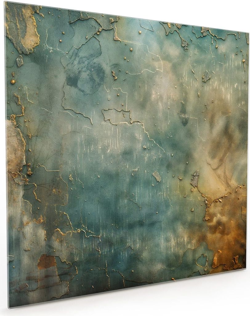 Küchenrückwand Spritzschutz Glas mit Motiv Gealterte Wand 40 x 40 cm