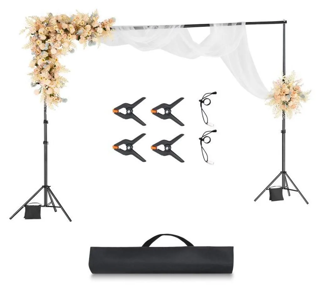 Kit support fond studio 300x300cm en aluminium avec barres modulables