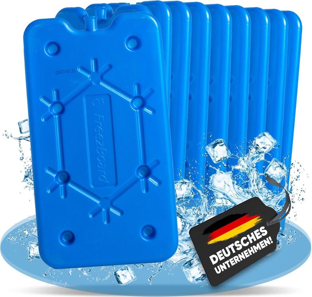 NEMT 10x flacher Kühlakku 400 ml Kühlakkus 25x14x1,4cm Kühlelemente Kühltasche Kühlbox