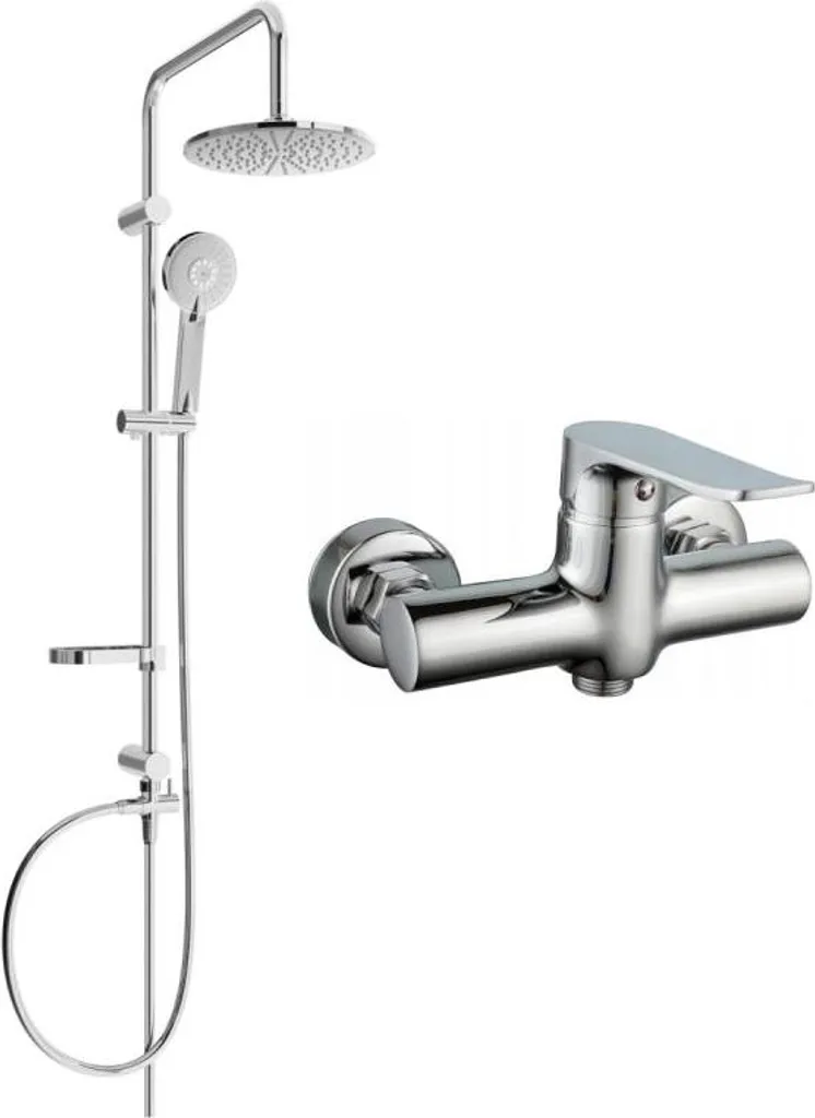 Mexen Carl Ensemble de douche chrome avec mitigeur Pecos 72740240-00