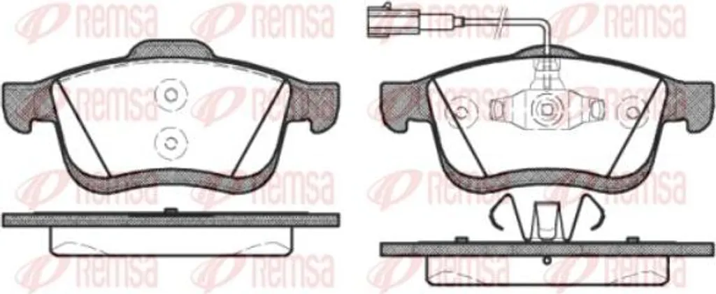 Supprimer les bruits de freinage : Plaquettes REMSA OE 77365796 Fiat
