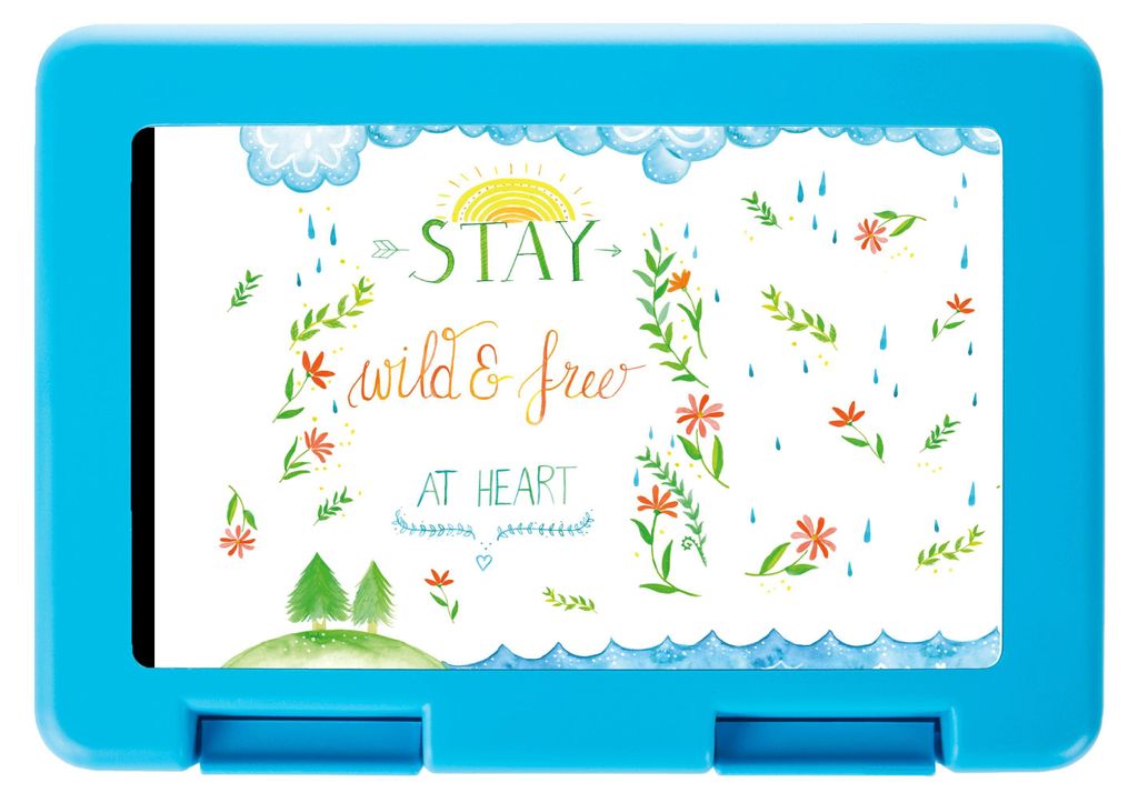 Mr. & Mrs. Panda Bento Box Stay wild & free at heart - Geschenk, Bentobox, Vesperbox, Hippie, Abenteuer, Essensbox, Dekoration, Spruch Freiheit, Lu...