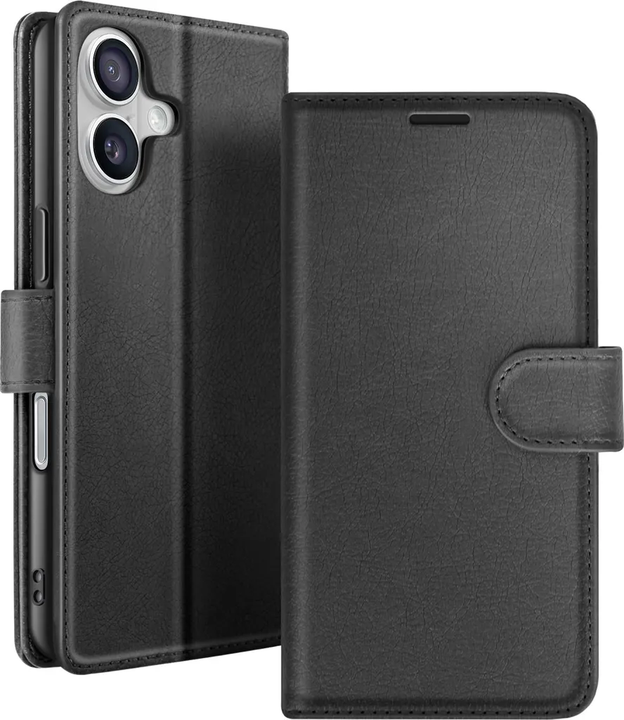 Zanaé iPhone 17 Air Custodia a Libro Nero Chic - Magnetica Premium