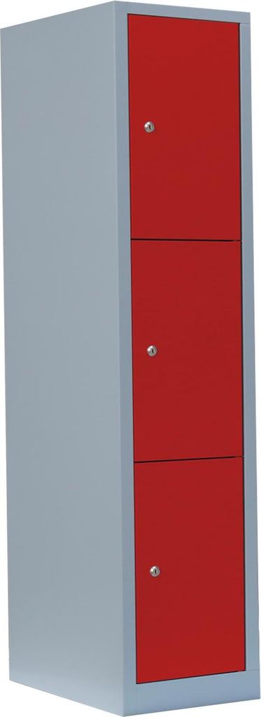 Schließfachschrank Wertfachschrank Fächerschrank Spind 3 Fächer grau/blau 523311