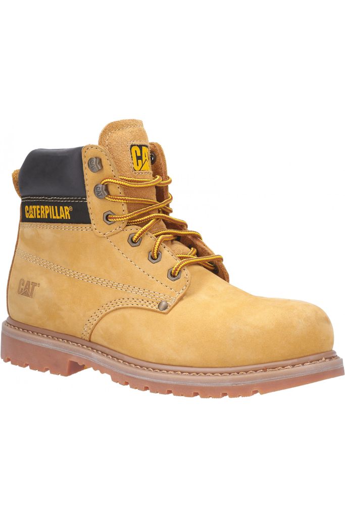 Caterpillar Powerplant Honig Arbeitsschuhe Sicherheitsstiefel Stahlkappe S3 Gr. 46