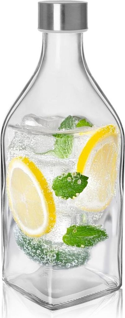 Glasflasche mit Schraubverschluss für Wein, Likör, Sirup, Saft, Limonade, 1,1 l