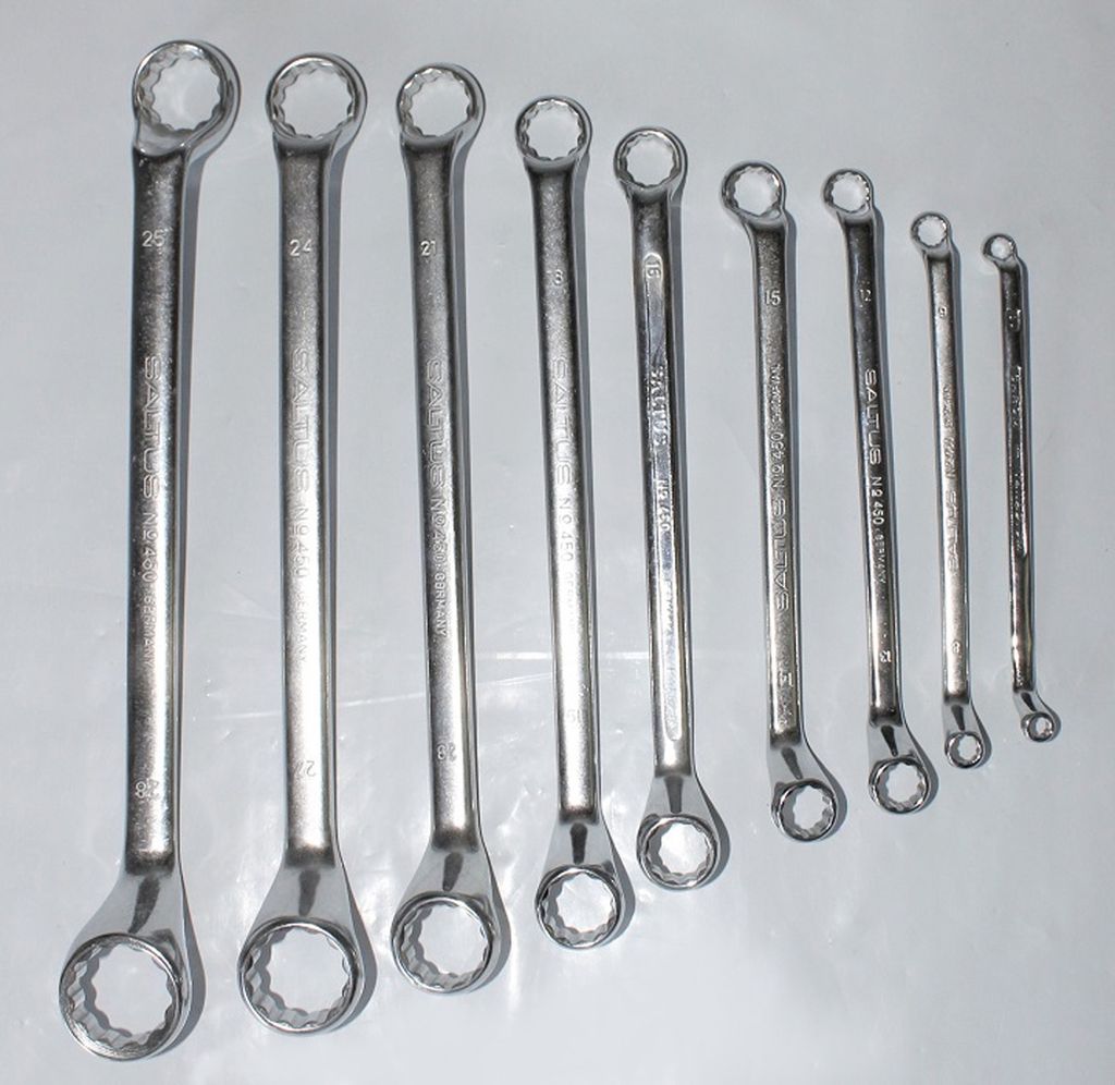SALTUS Doppel-Ringschlüssel Satz 9-tlg 6-28 mm CV Schraubenschlüssel Set 450
