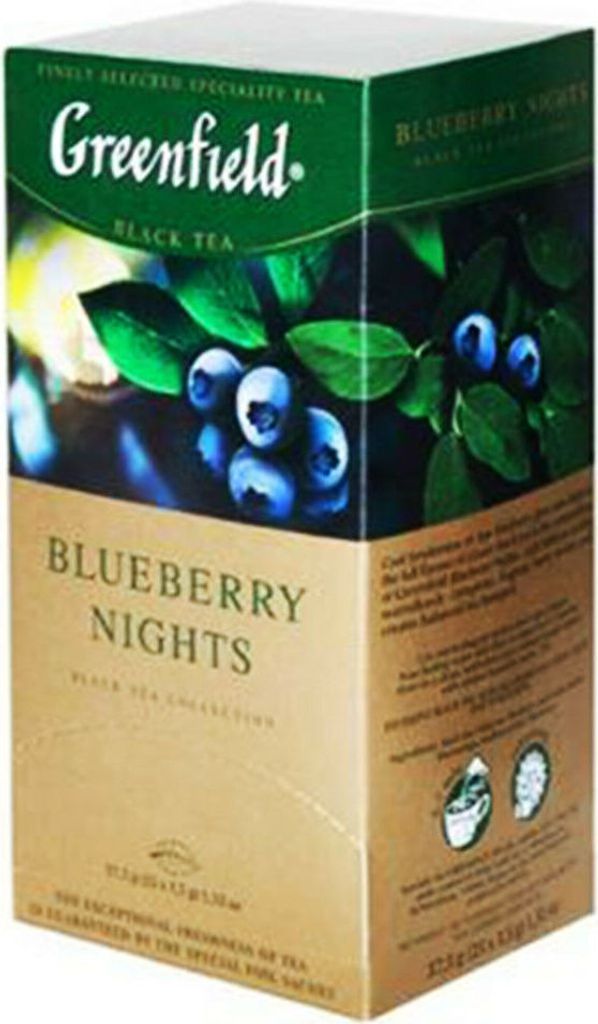 Greenfield Schwarztee Blueberry Nights 25 Teebeutel Tee Produktbild 
