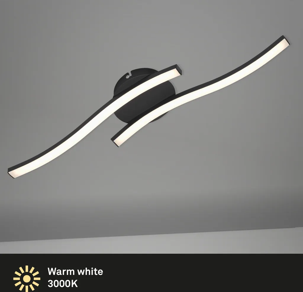 Illuminazione Professionale LED Briloner 12W: Metallo Nero per Ufficio - 2