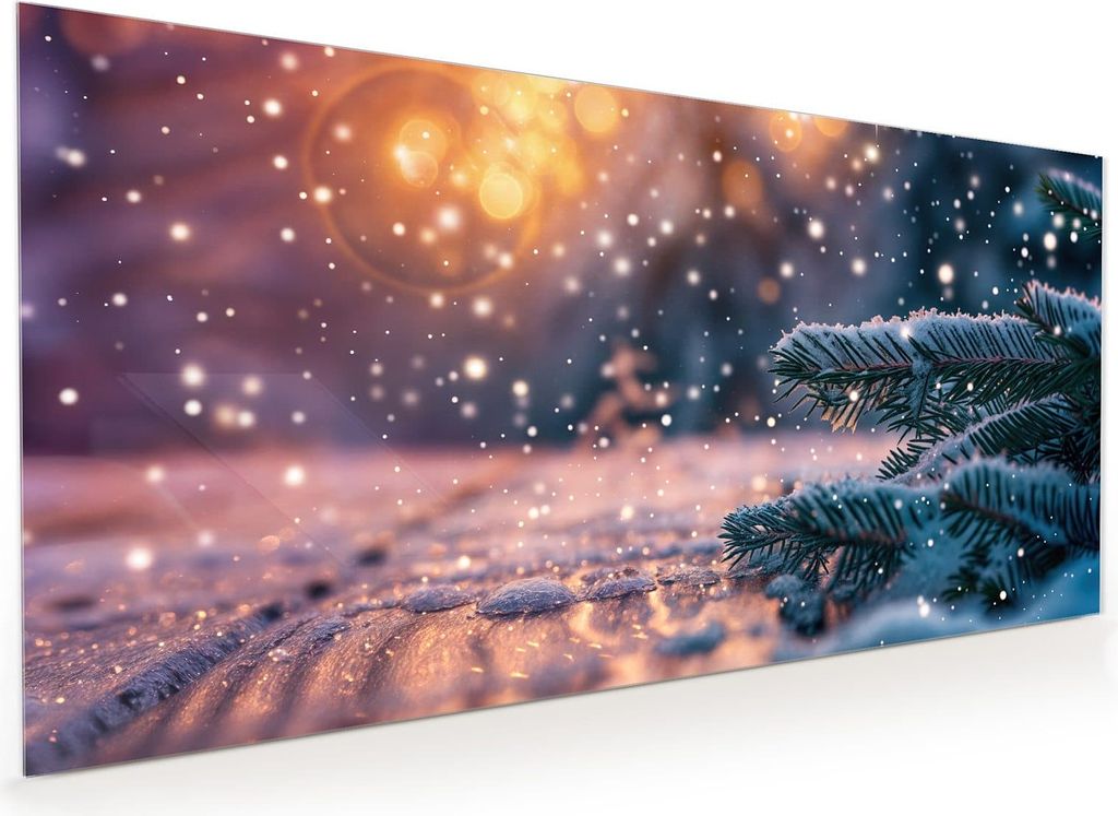 Küchenrückwand Spritzschutz Glas mit Motiv Winterzauber 40 x 40 cm