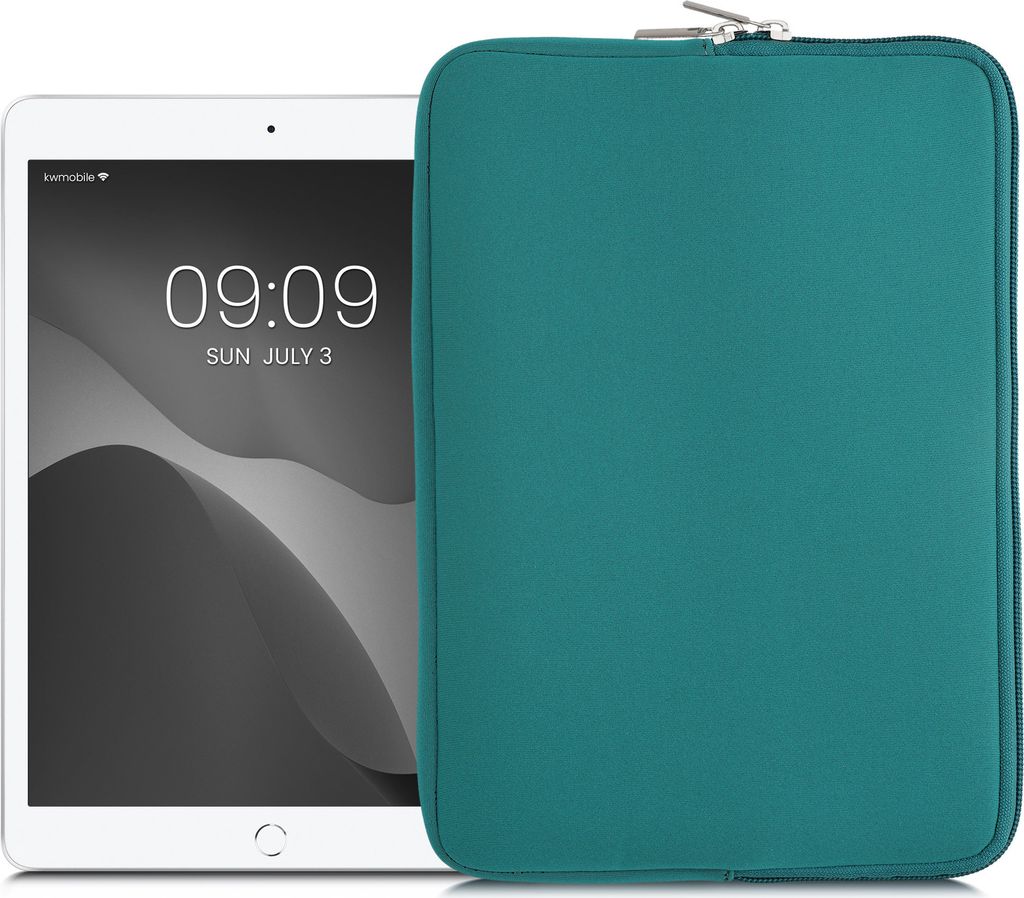 kwmobile Tablet Hülle kompatibel mit 9,7"-11" Tablet - Universal Neopren Tasche Cover Case - Schutzhülle Sleeve in Petrol