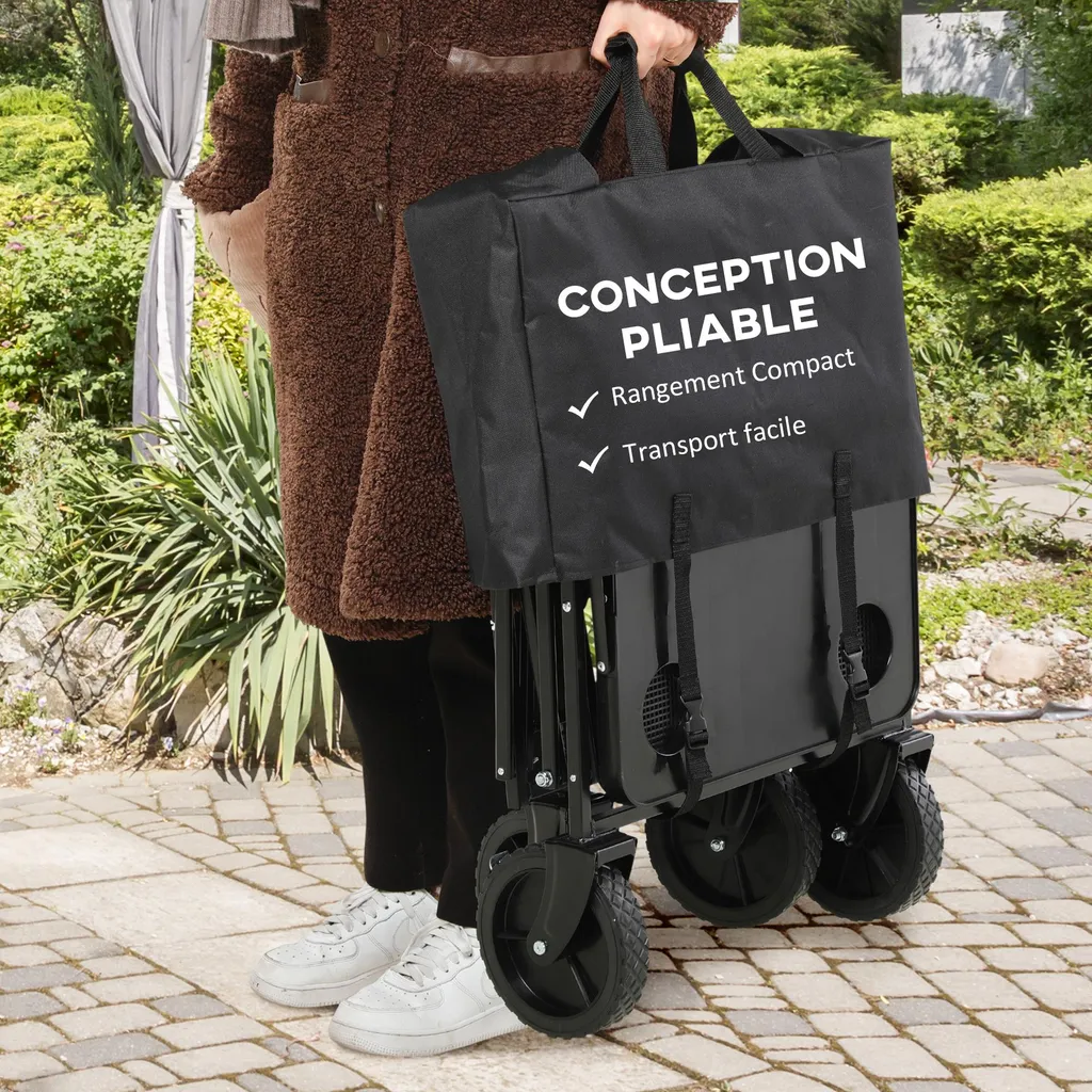 Chariot de Transport Pliable pour Éviter le Mal de Dos en Sortie
