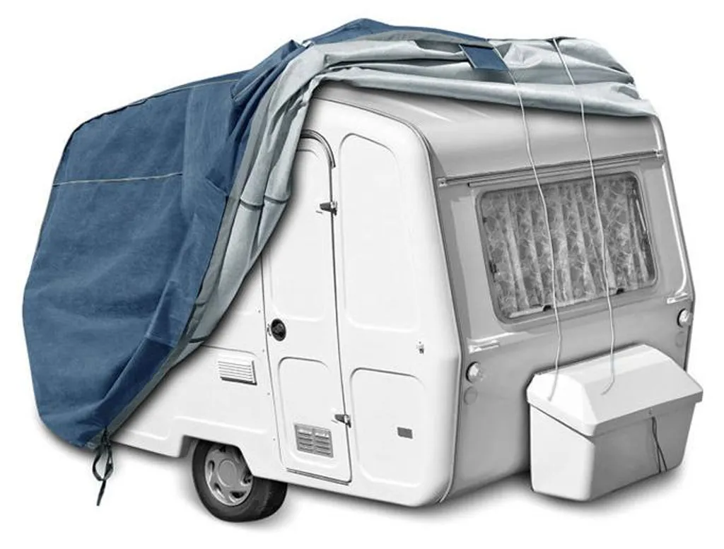Protection de flèche caravane N126 bleue, cache-cône robuste et chic