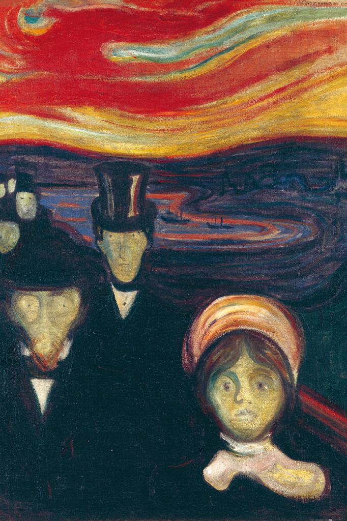Edvard Munch Kunstdruck Bild - Angst, 1894 (120 x 80 cm)