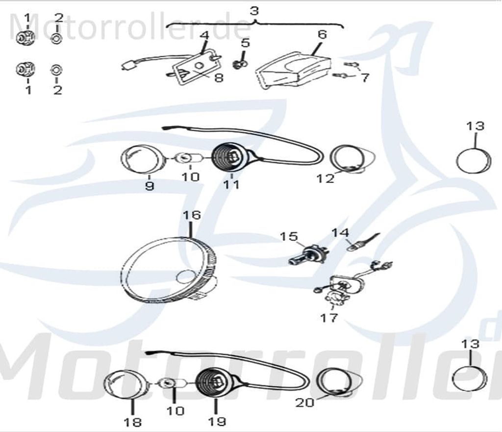 Aeon Crossland 300 Blinker ATV 300ccm 4Takt AEO-33400214-000 Motorroller.de rechts vorn hinten Signalleuchte Blinklicht Blinkleuchte Blinkleuchten UTV
