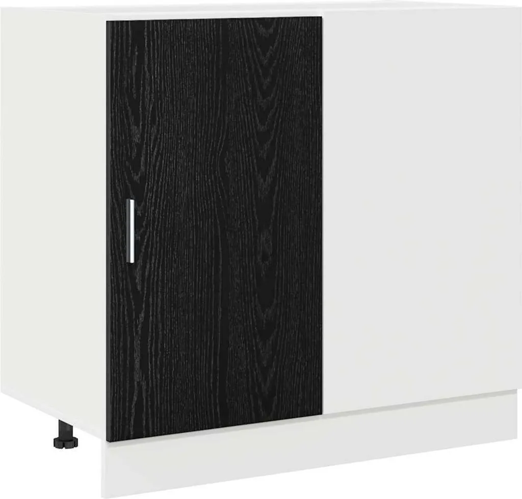 Mobile Angolare Cucina 86 cm Rovere Nero - Arredo Modulare Contemporaneo
