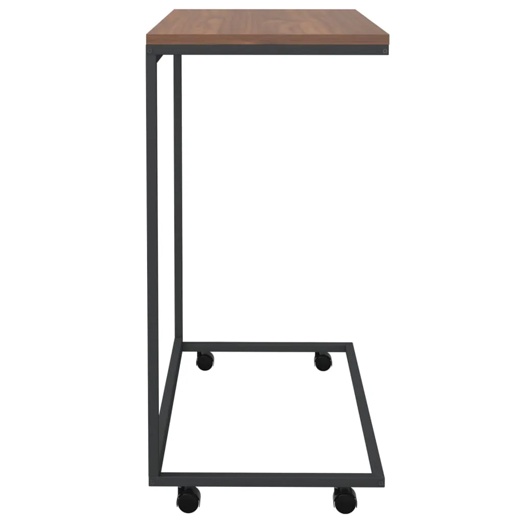 Table d'appoint mobile noire pour optimiser les petits espaces 55x35x70 cm