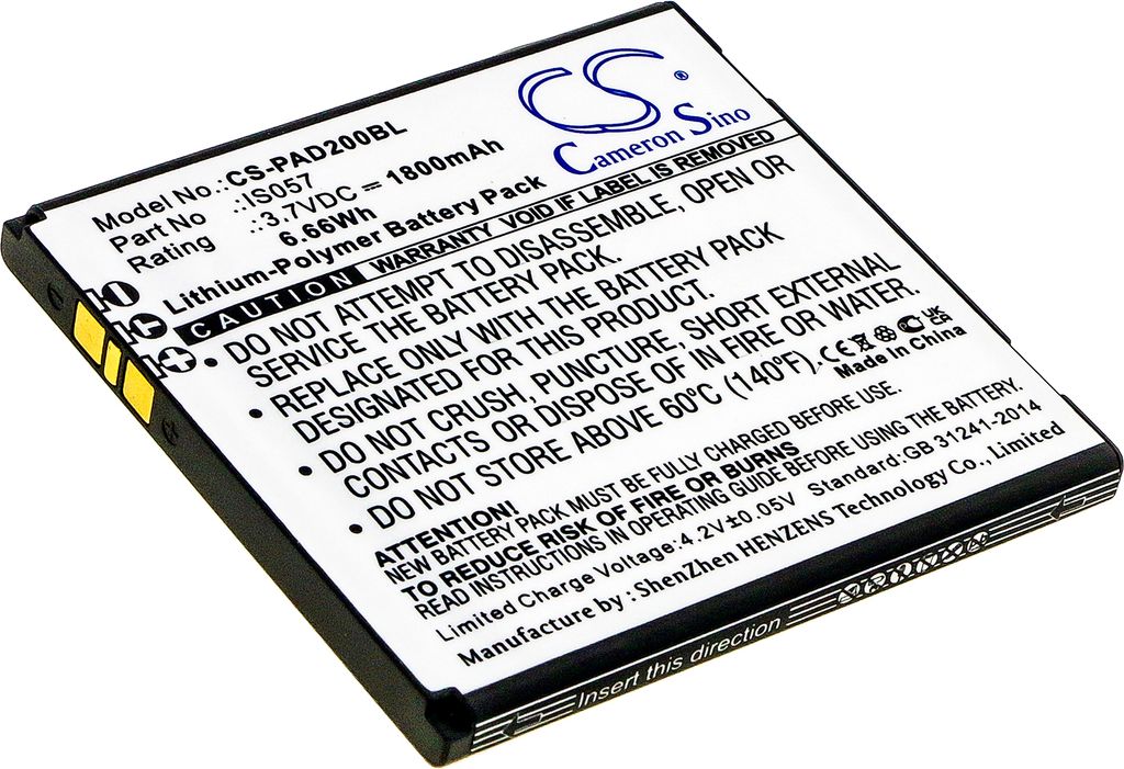 TECHTEK Akku Kompatibel mit [Angelcare] AC320, AC327, AC337, AC527, für [Pax] D200, D200T, IS275, Mini, myPOS D200 Ersetzt IS057