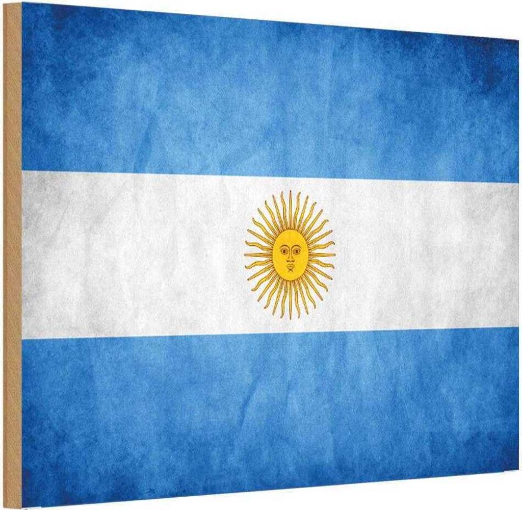 vianmo Holzschild 12x18 cm Argentinien Fahne Flagge Wappen