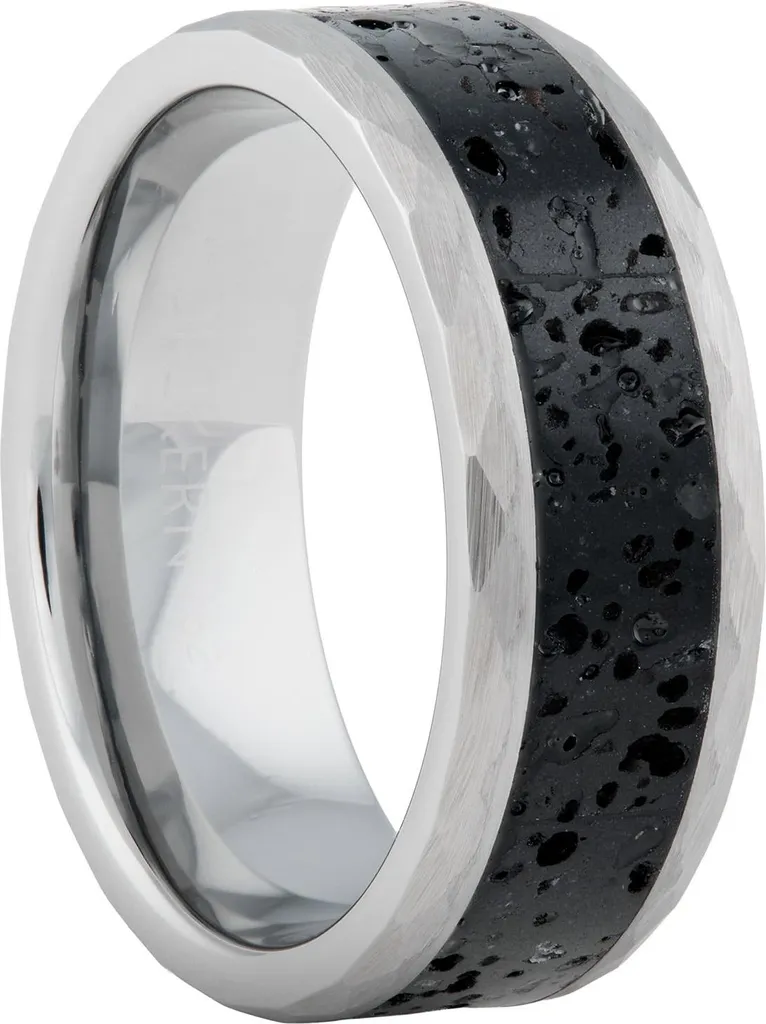 Bague Homme Anti-Rayures en Wolfram et Bois - Taille 62 Durable et Chic