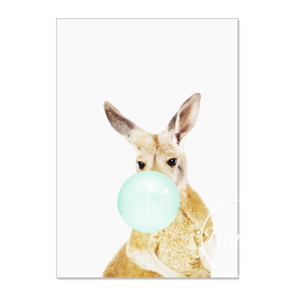 TPFLiving Kunstdruck LW-1304 (OHNE RAHMEN) Poster - Leinwand - Wandbild - Hochauflösender Giclée-Druck, langlebig und hochwertig - Giraffe, Zebra...