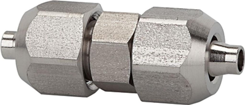 Riegler Gerader Verbinder für Schlauch 10/8 mm, SW1 16, SW2 14, ES 1.4404